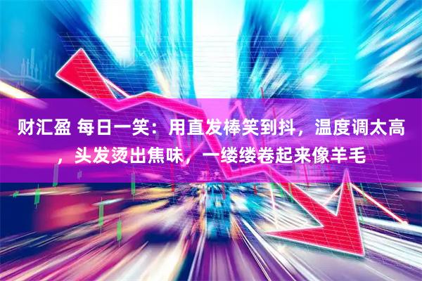 财汇盈 每日一笑：用直发棒笑到抖，温度调太高，头发烫出焦味，一缕缕卷起来像羊毛