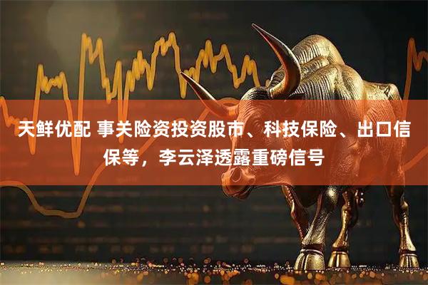 天鲜优配 事关险资投资股市、科技保险、出口信保等，李云泽透露重磅信号
